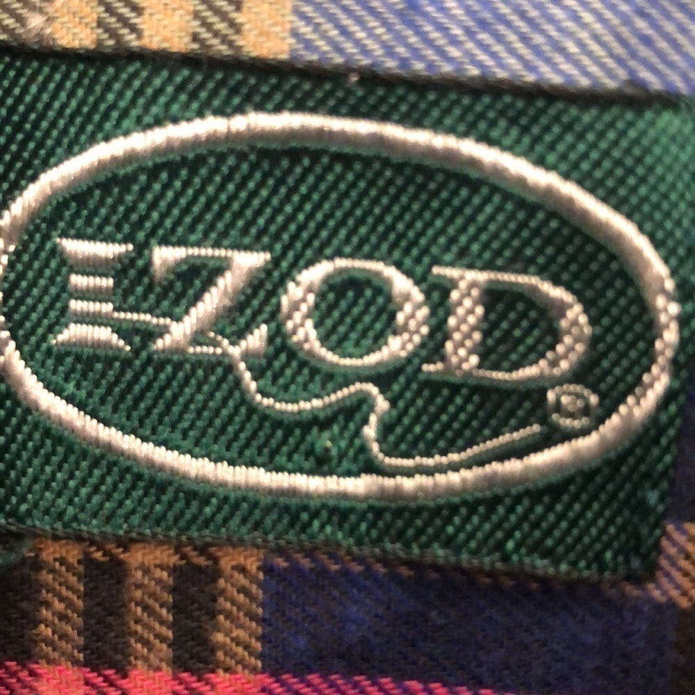 IZOD Flannel Shirt Medium Cotton Short Sleeev Pit to Pit 22 1/2” Preworn - Picture 3 of 14